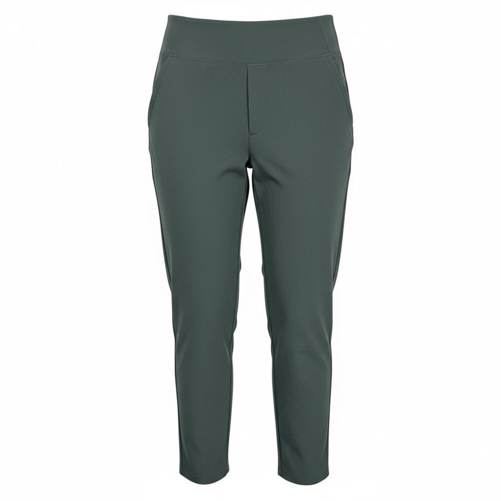 Athleta Womens Size 6 High Rise Endless Trouser Pants Green Stretch Office Basic